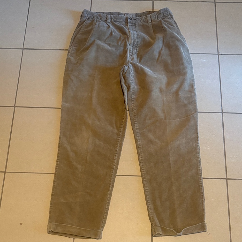 Men's Natural Issue Tan Corduroy Pants 36x32